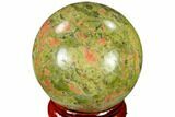 Polished Unakite Sphere - Canada #116130-1